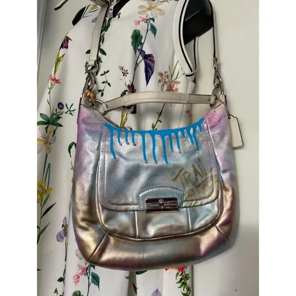 Coach Leather Crossbody Multicolor Customized - Image 7