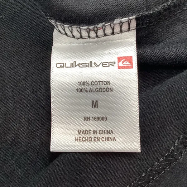 Quiksilver Black Graphic Short Sleeve T-Shirt Tee Men’s Medium NEW! Retail $40 - Image 8