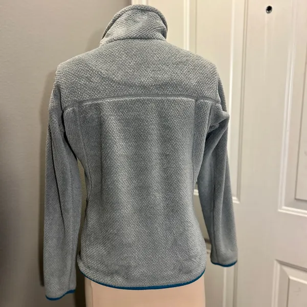 Patagonia Women’s Re-Tool Snap-T Fleece Pullover Medium Gray Teal GUC Polartec - Image 2