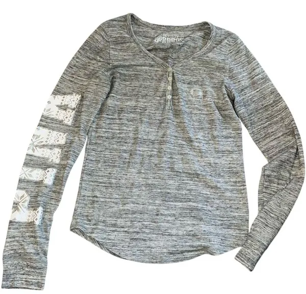 Victoria’s Secret PINK Thermal Sleep Henley Top L - Image 2