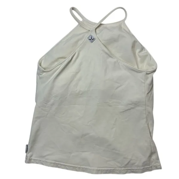 Prana Women's Halter Neck White Sleeveless Tank Top Size S size tag‎ missing - Image 3