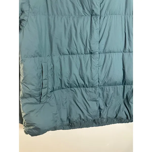 Uniqlo Women Ultra Light Down Cocoon Jacket Teal Blue Green Puffer L 421618 - Image 3