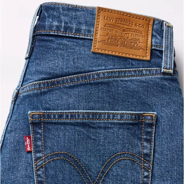 Levi's Women's 24 Premium Ribcage Bermuda Denim Shorts Size 24 Medium Wash - Image 2