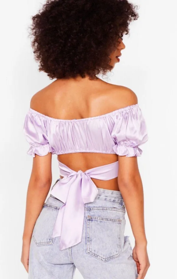 Nasty Gal Purple Crop Top - Image 2