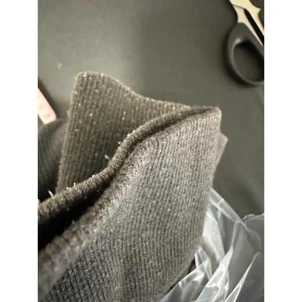 Y2K‎ American Eagle Gray Thermal Pullover Sweater Hooded Shawl Neck Women Large - Image 9