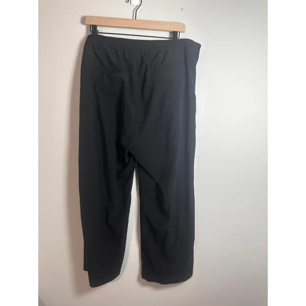 Banana Republic BR Standard‎ Flyweight Wide-Leg Cropped Pant Black Core Temp XL - Image 3
