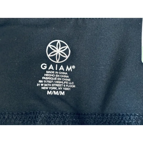 NWT Women's Gaiam Black Stretch Yoga Pants - Medium - Image 3