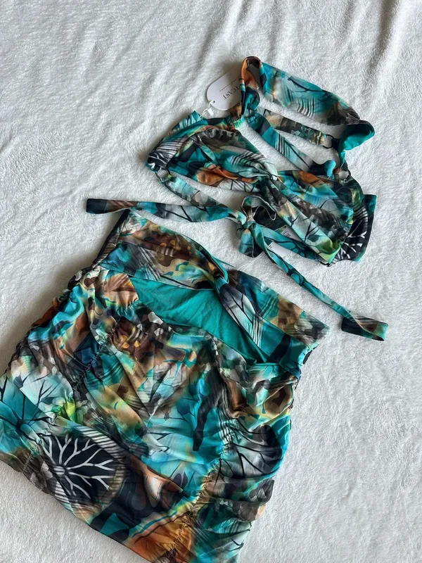 Outcast Clothing Milani Crop Top Milani Skirt In Metamorphosis - Image 5