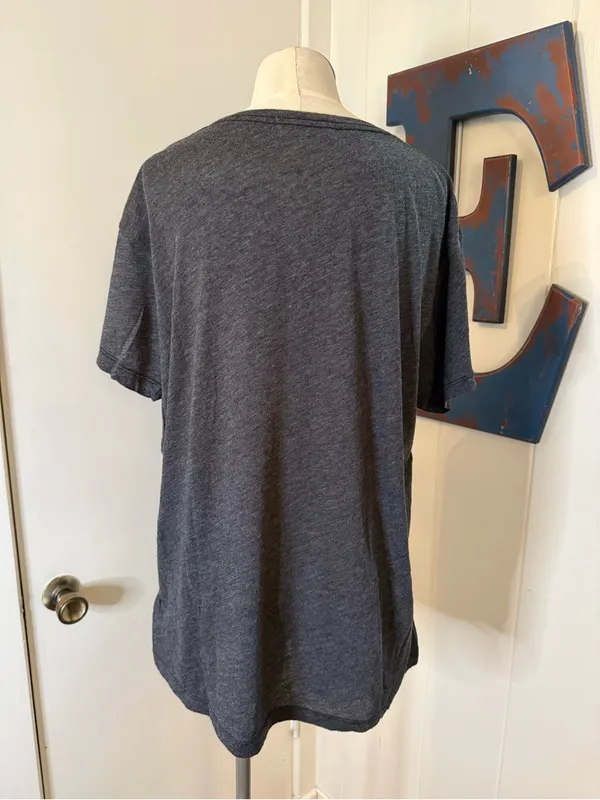 Wildfox Charcoal Cozy Crew Tee with Label Detail Sz S - Image 2