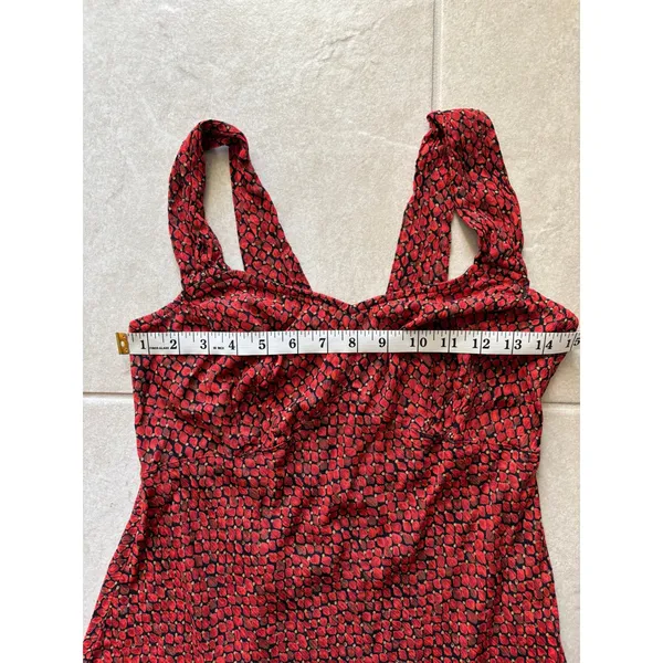 Vintage Midi Dress Womens 6 Black Red Sweetheart Romantic 90s Cocktail Party‎ - Image 7