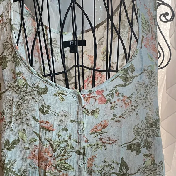 Frye L floral button down pockets Floral Maxi Dress - Image 5