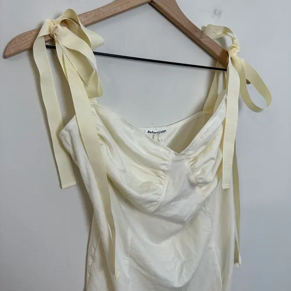 NWT - Marsala Ivory Bodysuit Ribbon Tie Romantic Girly - Image 3