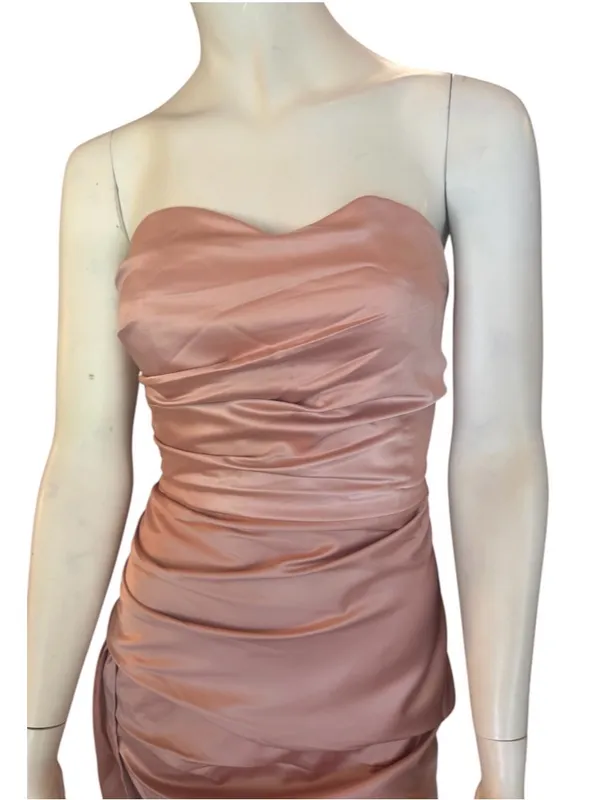 Chicsew Lauren Strapless Satin Gown Dusty Rose Size 10 NWT - Image 2