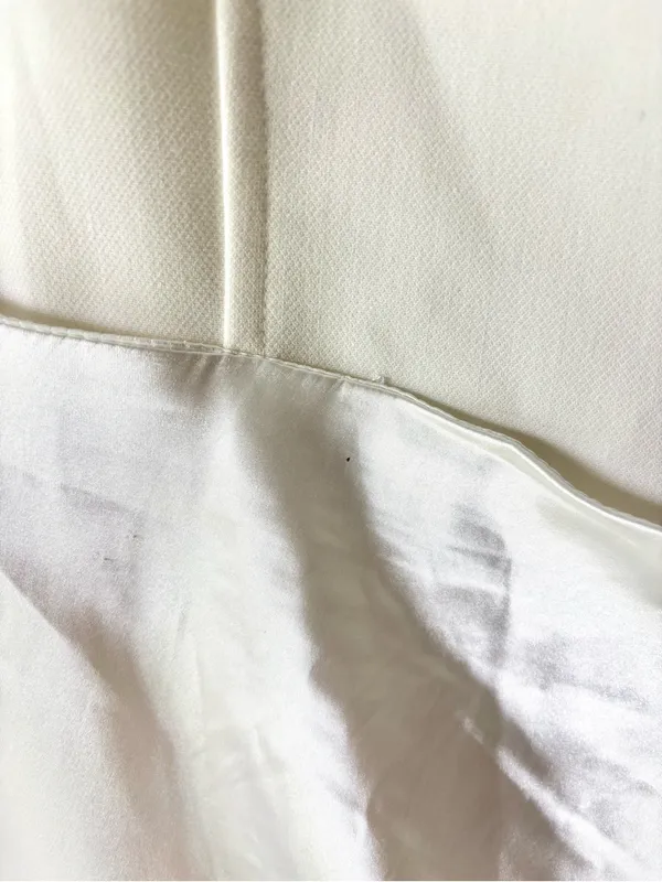 Mable Anthropologie White Satin Midi Asymmetrical Dress Bridal Shower Wedding - Image 15
