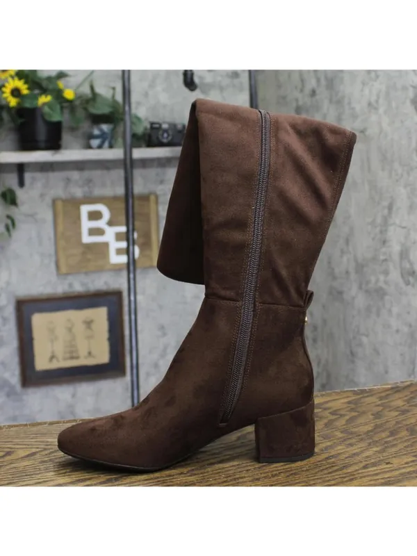 NWT Michael Michael Kors Braden Over-the-Knee Block Heel Boots Mocha Brown 5.5M - Image 9
