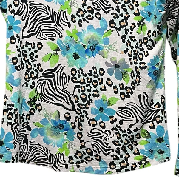 IBKUL Eva Polo‎ Zip Top Peri Long Sleeve Golf Shirt Womens UPF 50 size XS - Image 5
