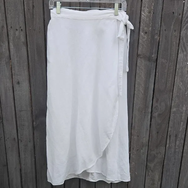 Wilfred White Wrap-Style Midi Skirt - Image 3