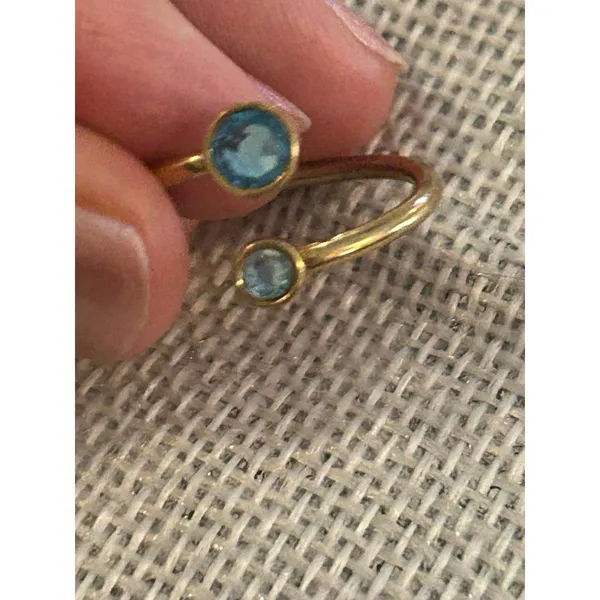 Alex and Dani 925 sterling silvers gold tone size 6.25 a206 ring - Image 4