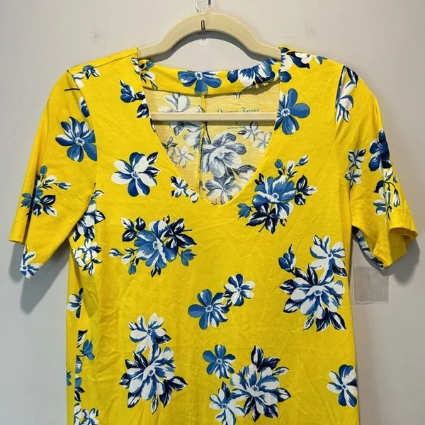 Draper James Summerall Hillsboro Floral Mini‎ Soft Dress Yellow Small - Image 6