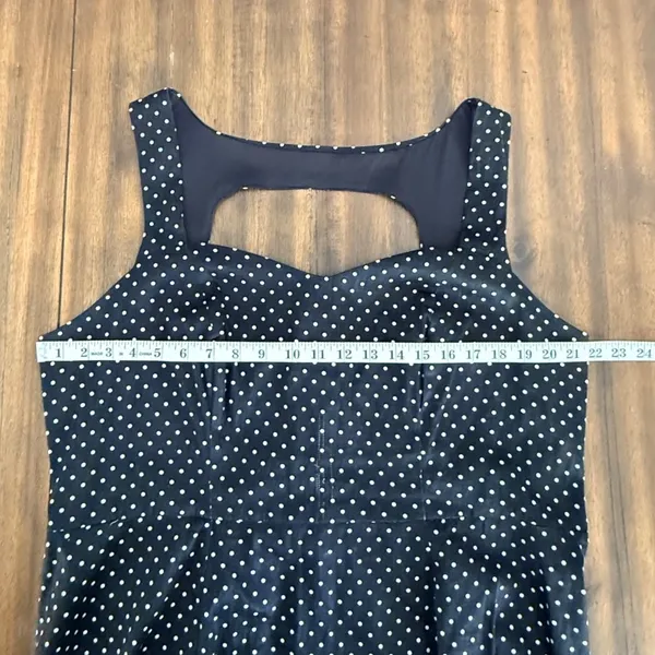 Torrid Black White Polka Dot Sweetheart Cutout Back Fit Flare Midi Dress Size 18 - Image 10