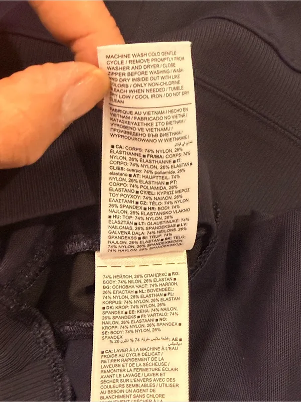 Athleta Venice Colorblock Wide Leg Navy Pants Size M - Image 12