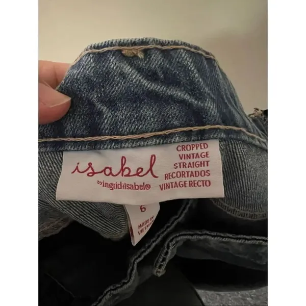 Isabel Maternity By Ingrid & Isabel Cropped Vintage Straight Jeans Woman’s Size - Image 10