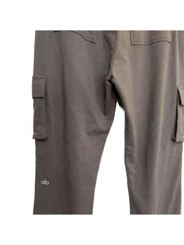 Alo Yoga Unwind Cargo Sweatpants Joggers Tapered Shadow Women's Size Medium - Image 6