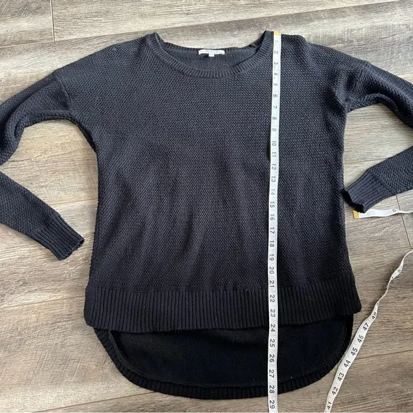 Madewell Chronicle Textured Pullover Sweater Black Size Small Crewneck Sweater - Image 8