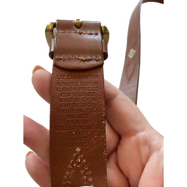 Liz Claiborne Genuine Leather Belt Brown Size L - Image 4