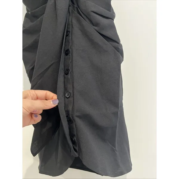 NWT Choosy Sleeveless Black Mini Dress Size 0 Deep VNeck Tie Waist Crosby Street - Image 5