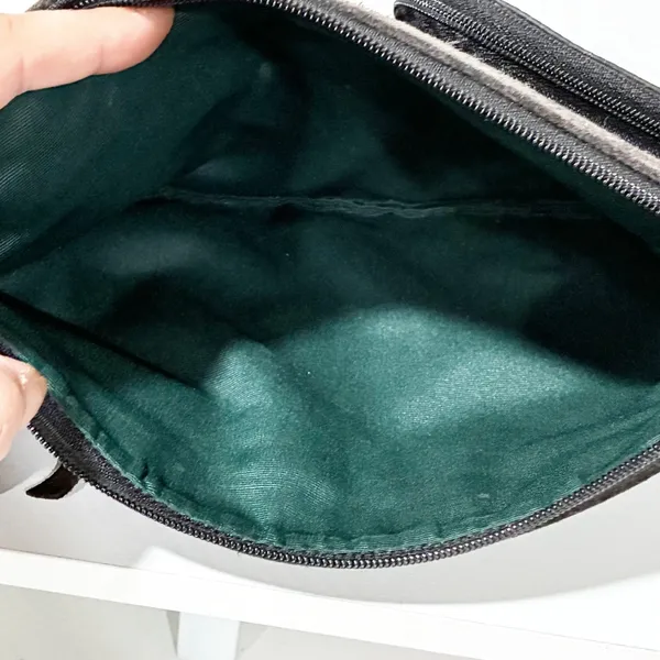 Coach Black Nylon Emerald Green Interior Gold‎ Hardware Mini Shoulder Bag Y2K - Image 3