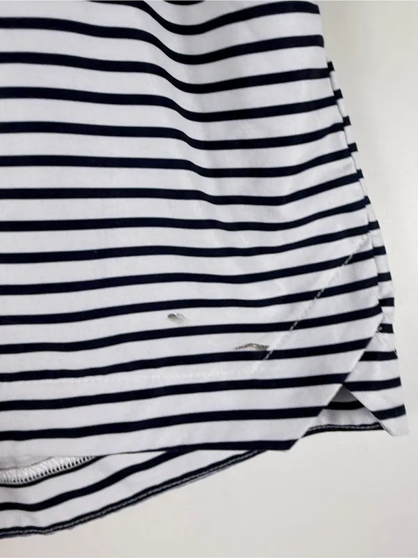 Helly Hansen White & Navy Striped Pull-On Shorts medium - Image 2