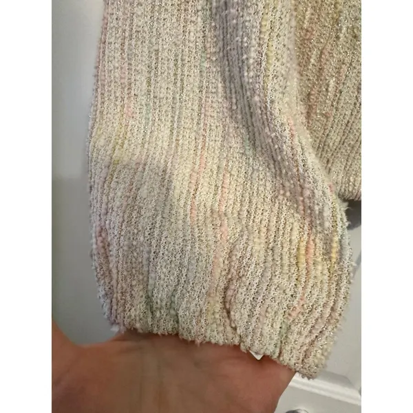 C'Mom vintage 1980s‎ cream and pastel striped sweater blouse - Image 7