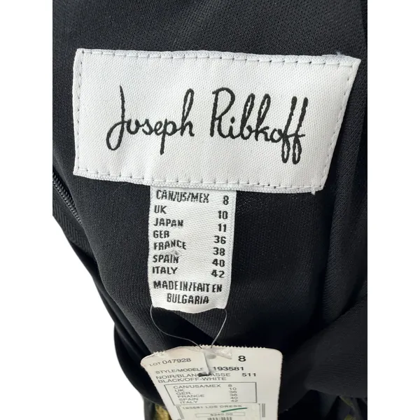 Joseph Ribkoff Floral Halter Maxi Dress Black Off White Womens 8 NEW Guest‎ - Image 8