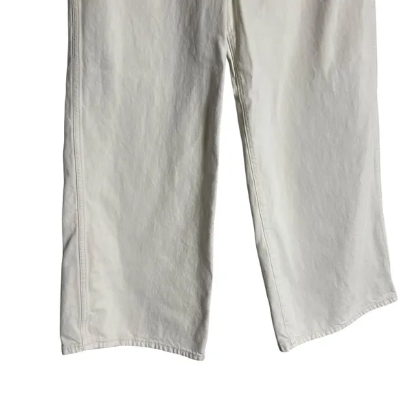Wrangler World Wide Cream Wide Leg High Rise Western Denim Jeans Size 30x28 - Image 7