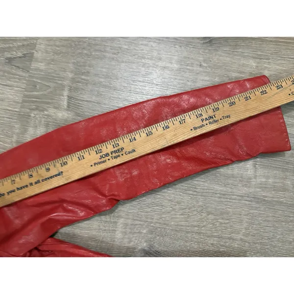 Bebe Leather Jacket Womens Red P Moto Biker 3/4 Sleeve Scooter Y2K Small - Image 6