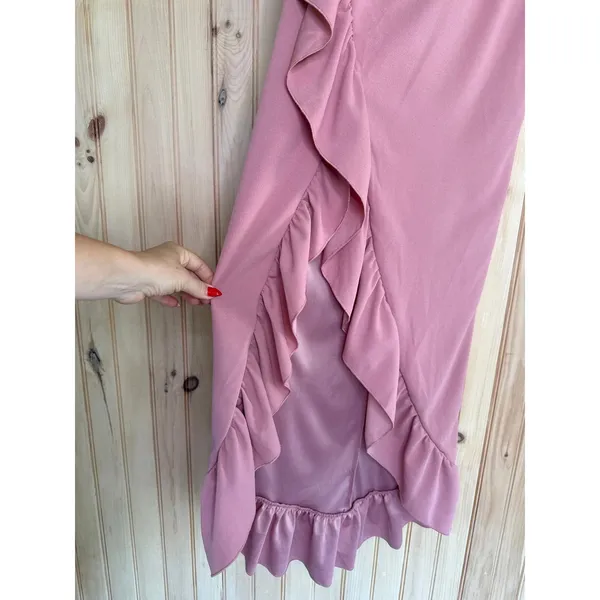 NWOT Lulus Immaculate Excellence Pink Sleeveless Ruffled Tulip Maxi Dress Size M - Image 5
