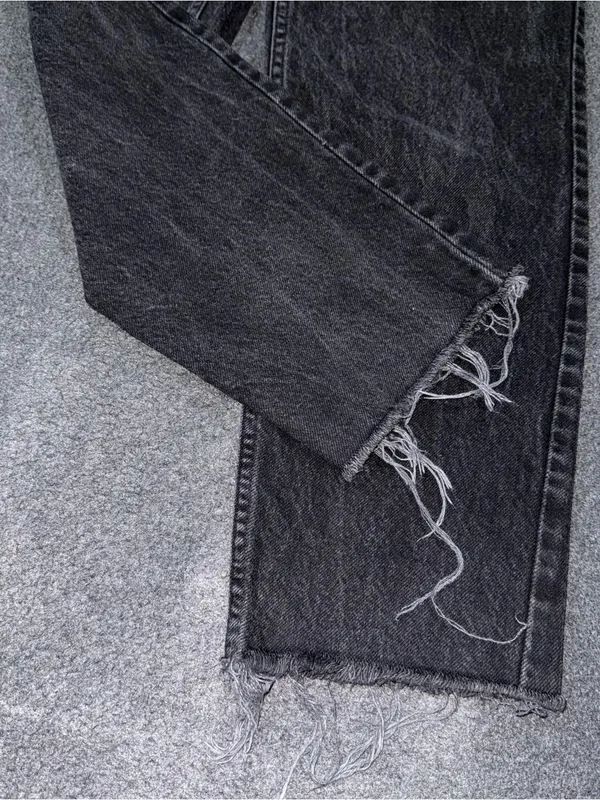 Vintage 90s Wrangler for Women Black Denim High Rise Taper Ankle Mom Jeans Sz 8 - Image 6