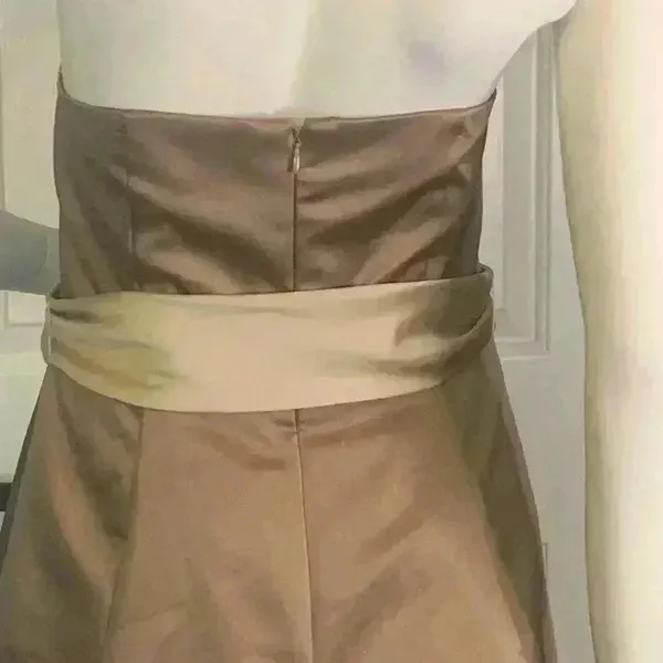 DAVIDS BRIDAL WOMENS BEAUTIFUL MOCHA FORMAL/Prom DRESS SIZE 10 K-8 - Image 8