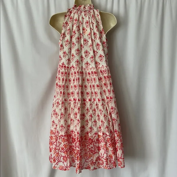 Ro's Garden NWT Red Floral Sofia Sleeveless Ruffle Short Dress **Size XS** 🌺🌺 - Image 2