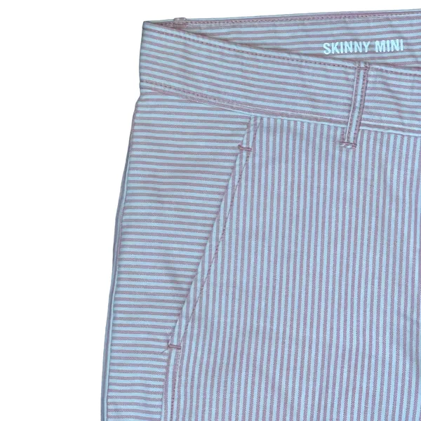 Khakis‎ by Gap Skinny Mini Pink Striped Rolled Pants Mid-Rise Stretch Women 6 - Image 5