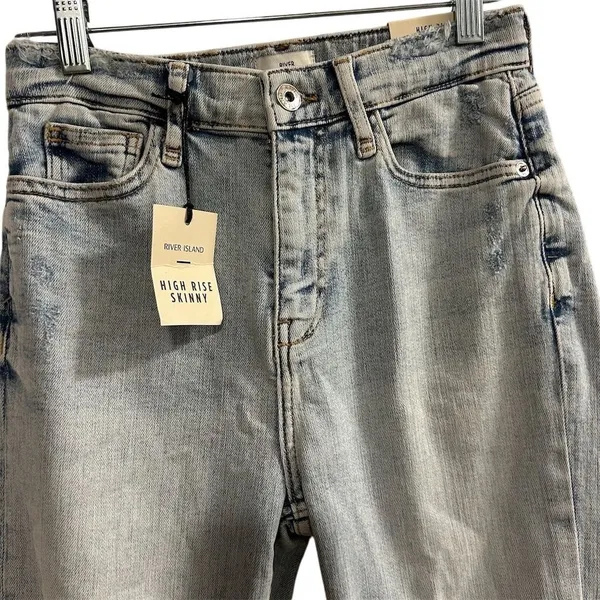 River Island Women's‎ High Rise Skinny Jeans Light Denim Size 4 - Image 2