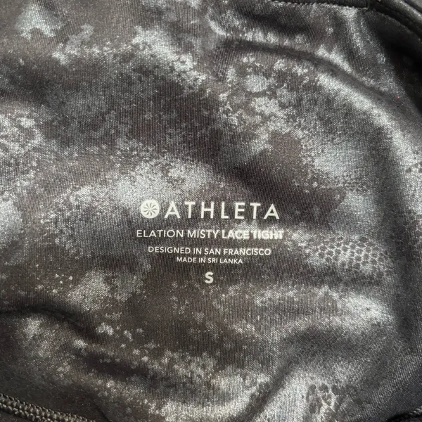 Athleta Elation Misty Lace Black Shimmer Tight Leggings - Image 8