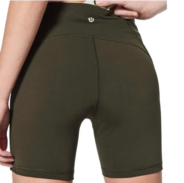 Lululemon Train Times Short 6" Inseam Dark Olive Size 8 - Image 2