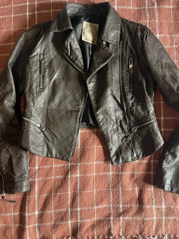 Faux Leather Jacket brown - Image 3