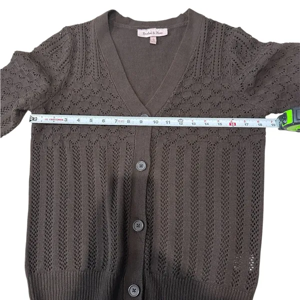 Harlow and Rose Brown Buttoned Cardigan Size Small‎ - Image 4