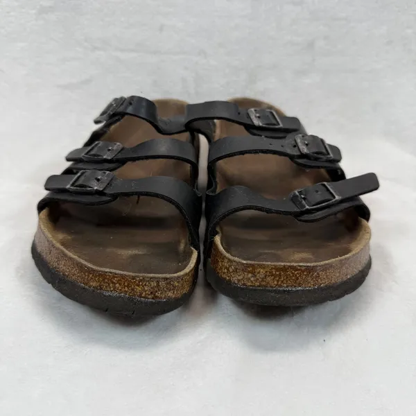 Birkenstock Florida Sandals Triple Strap‎ Buckle Slides Casual Size 38 US 7 - Image 4