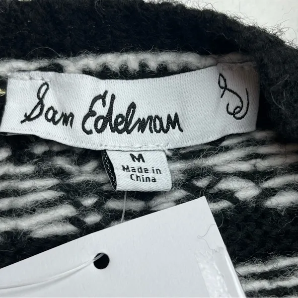 Sam Edelman Women‎ Boat Neck Long Sleeve Allover Print Sweater Size Medium NEW - Image 2