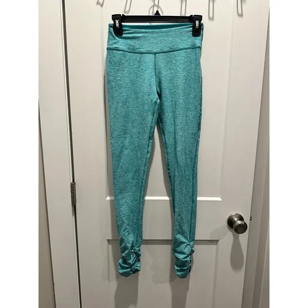 Womens Beyond Yoga Essential Back Gather Green Cropped Leggings Small Activewear - Image 5