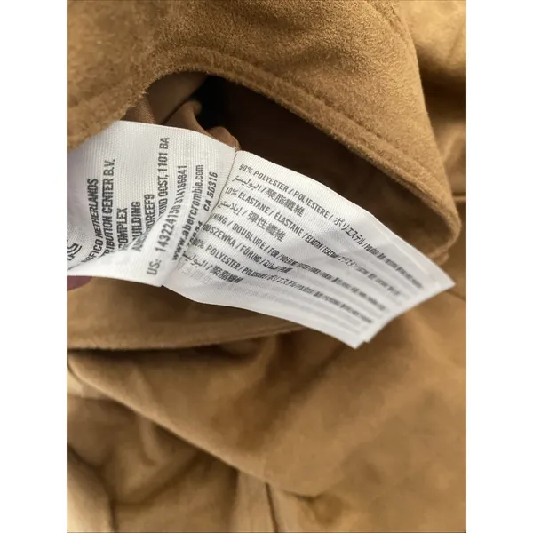Abercrombie & Fitch Brown Snap Front A-Line Skirt Size‎ 00 Suede Hippie Festival - Image 7
